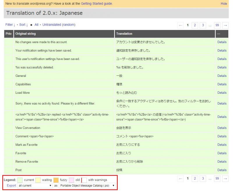 buddypress.pot not recognized by poedit buddypress.pot not recognized by poedit